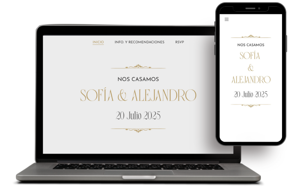 Invitación digital minimalista
