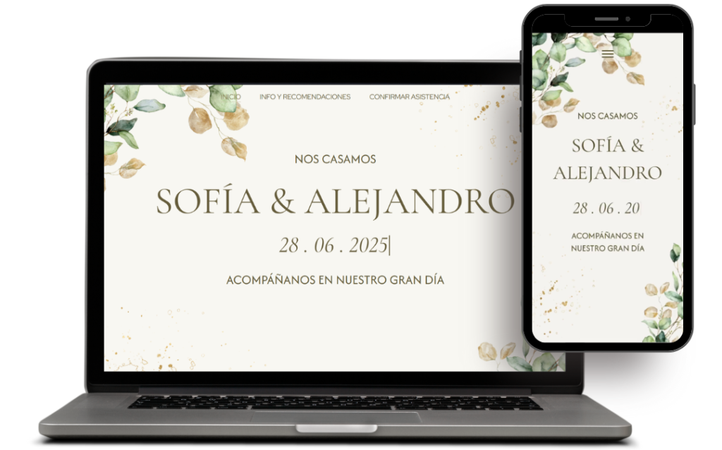 Invitacion digital rústica personalizable