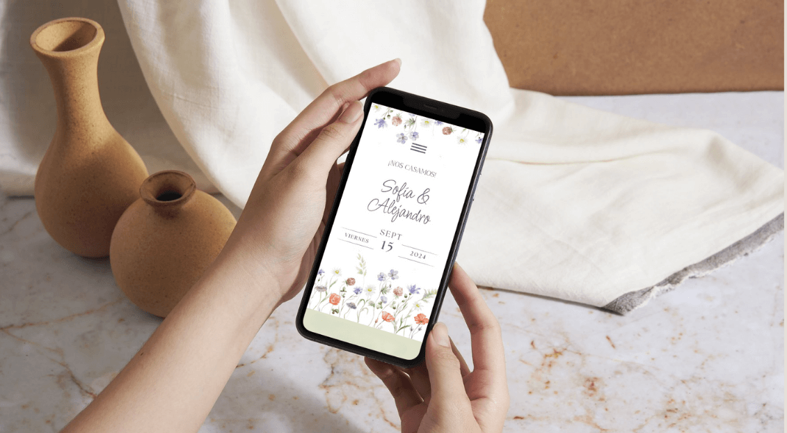 Ejemplo de invitación de boda digital personalizada 2025